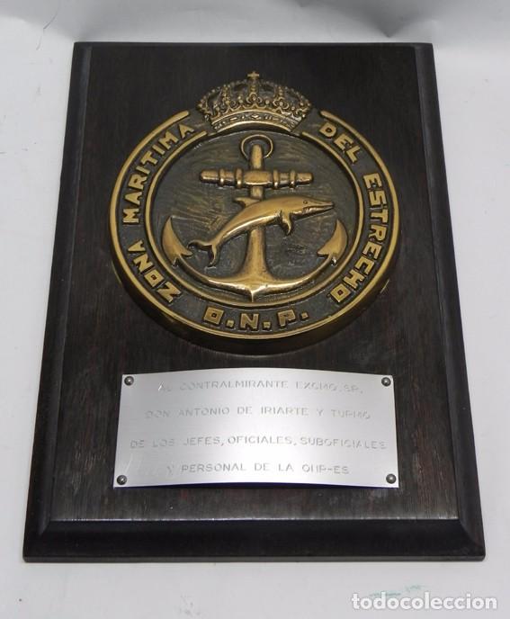 Military Antiques: METOPA DE LA ZONA MARITIMA DEL ESTRECHO, O.N.P. GRAN TAMA&Ntilde;O, MIDE 28 X 19 CMS.