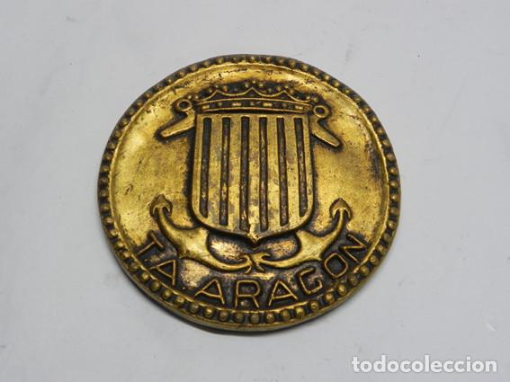 Military Antiques: METOPA MILITAR DEL BUQUE TRANSPORTE DE ATAQUE TA - ARAG&Oacute;N. ARMADA ESPA&Ntilde;OLA. REALIZADA EN BARRO.