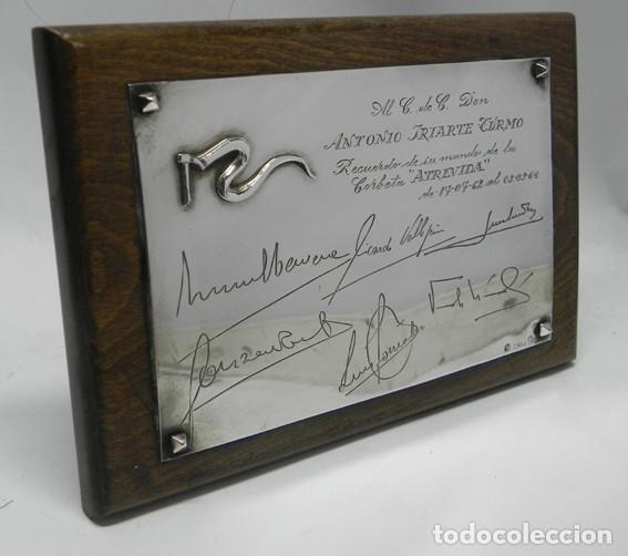 Military Antiques: METOPA DE LA CORBETA ATREVIDA, REALIZADA EN PLATA, ENTREGADA COMO RECUERDO A SU CAPITAN, TIENE CONTR