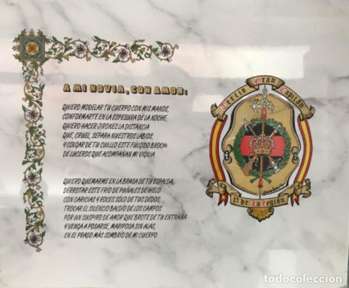 Military Antiques: Gran azulejo del Tercio Gran Capit&aacute;n  1&ordm; de La Legi&oacute;n (A mi novia, con amor) - Legi&oacute;n Espa&ntilde;ola