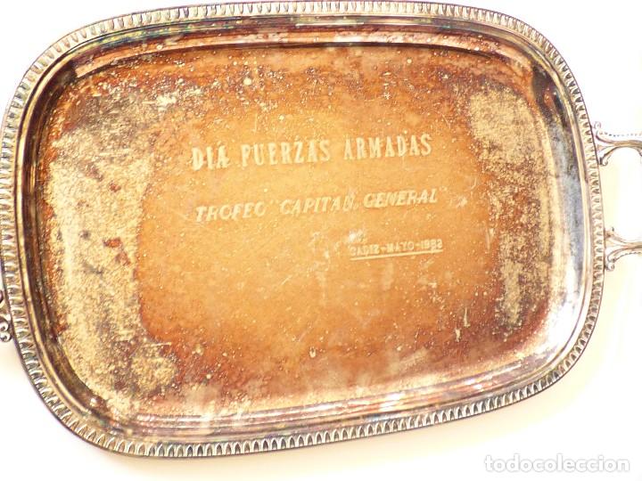 Military Antiques: BANDEJA DE ALPACA DEL TROFEO CAPITAN GENERAL EL D&Iacute;A DE LAS FUERZAS ARMADAS. CADIZ 1982