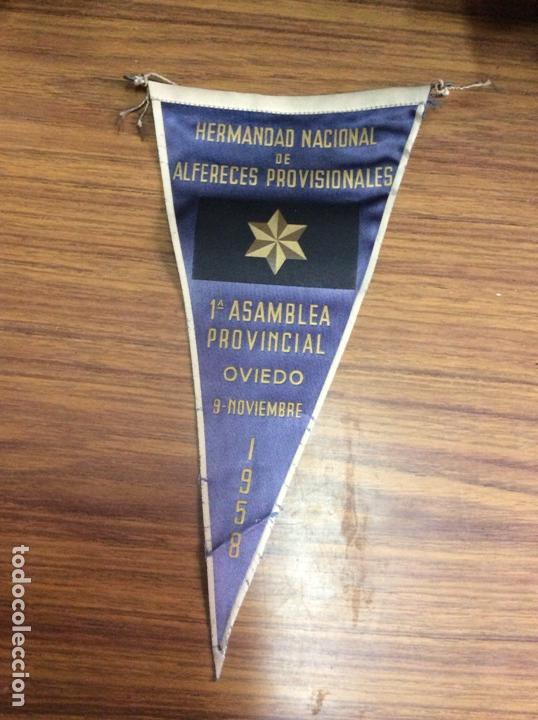 Military Antiques: OVIEDO-ALF&Eacute;RECES PROVISIONALES.HERMANDAD NACIONAL.BANDERIN.ASAMBLEA 1958.