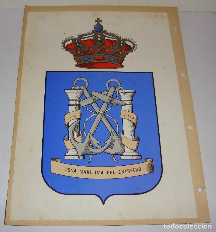 Military Antiques: Lamina de Marina. ZONA MARITIMA DEL ESTRECHO.