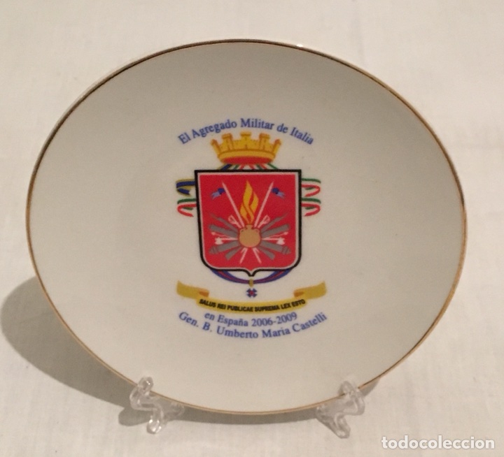 Military Antiques: ADORNO CER&Aacute;MICA MILITAR AGREGADO MILITAR ITALIANO. UMBERTO MARIA CASTELLI