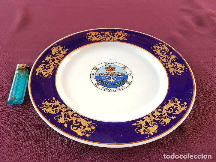 Military Antiques: PLATO CERAMICA CLUB NAVAL DE SUBOFICIALES