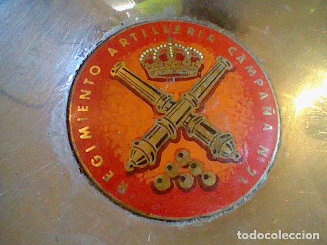 Military Antiques: cenicero vaciabolsillos REGIMIENTO ARTILLERIA CAMPA&Ntilde;A N&ordm; 21