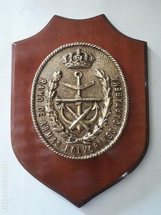 Military Antiques: Metopa naval. Ramo de armas polvorines - Cartagena.