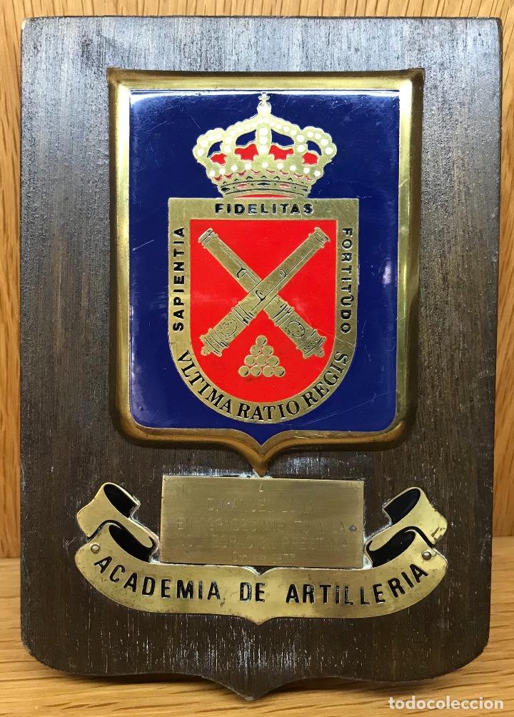Military Antiques: Metopa de la Academia de Artiller&iacute;a - A&ntilde;o 1977 - Al jefe Provincial de Albacete (Serv. Agrarios)