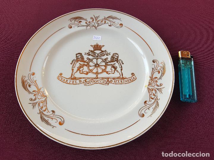 Military Antiques: PLATO DECORATIVO, CUARTEL DE INSTRUCCION DE MARINERIA EL FERROL