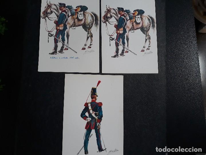 Military Antiques: 3 laminas talleres del servio geografico del ejercito