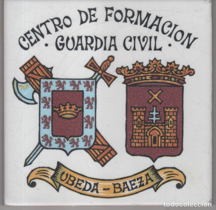 Military Antiques: Azulejo cer&aacute;mica Centro de Formaci&oacute;n Guardia Civil &Uacute;beda - Baeza ( Ja&eacute;n ) Tama&ntilde;o 15 X 15 cms.