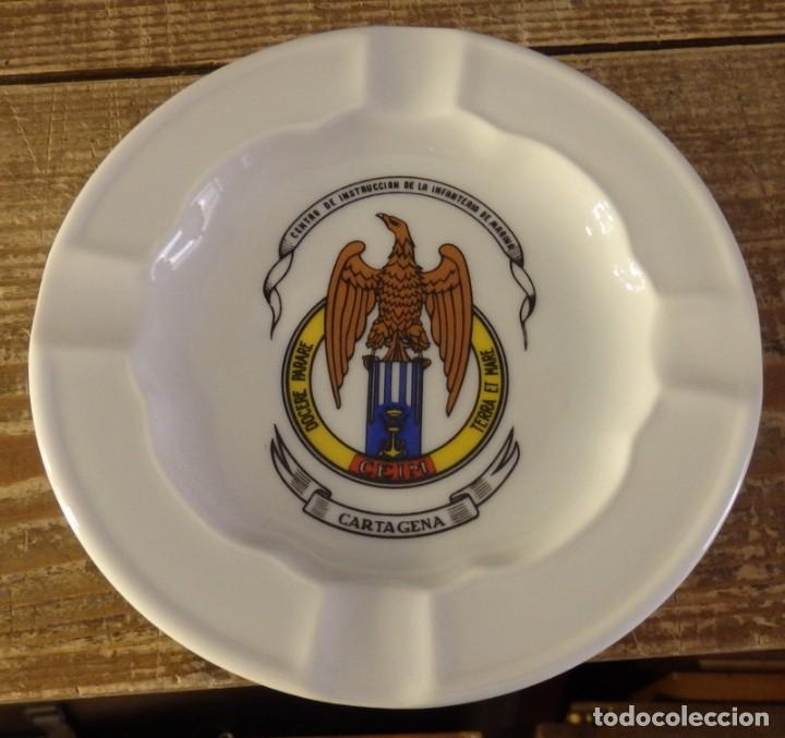 Military Antiques: CENICERO INFANTERIA MARINA CENTRO DE INSTRUCCION CARTAGENA