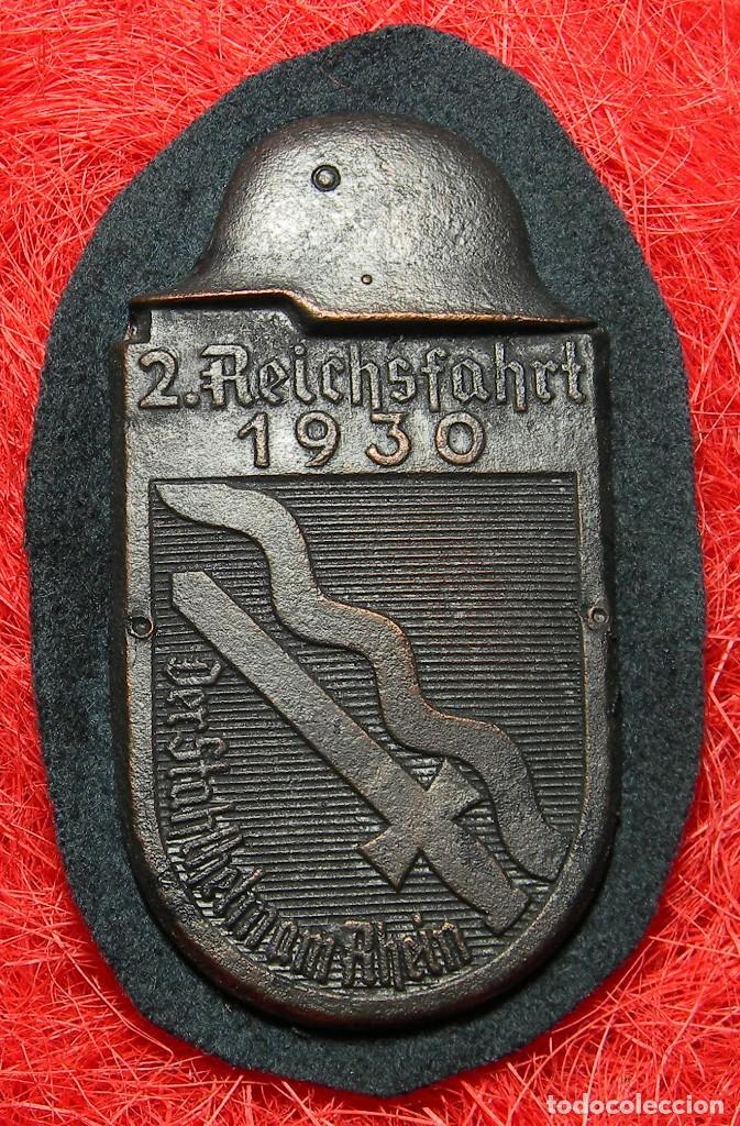 Military Antiques: 1930 Deutsches Reich Automobilplakette/2.Reichsfahrt 1930. Medidas: 90 x 55 mm.