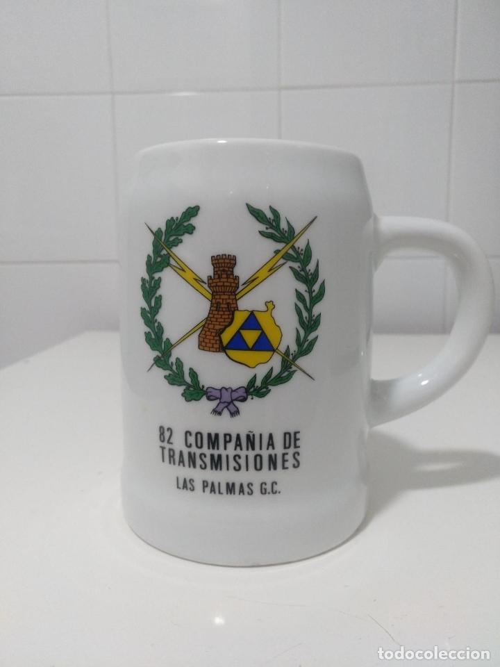 Military Antiques: JARRA DE CERVEZA DE LA 82 COMPA&Ntilde;IA DE TRANSMISIONES. LAS PALMAS DE GRAN CANARIA