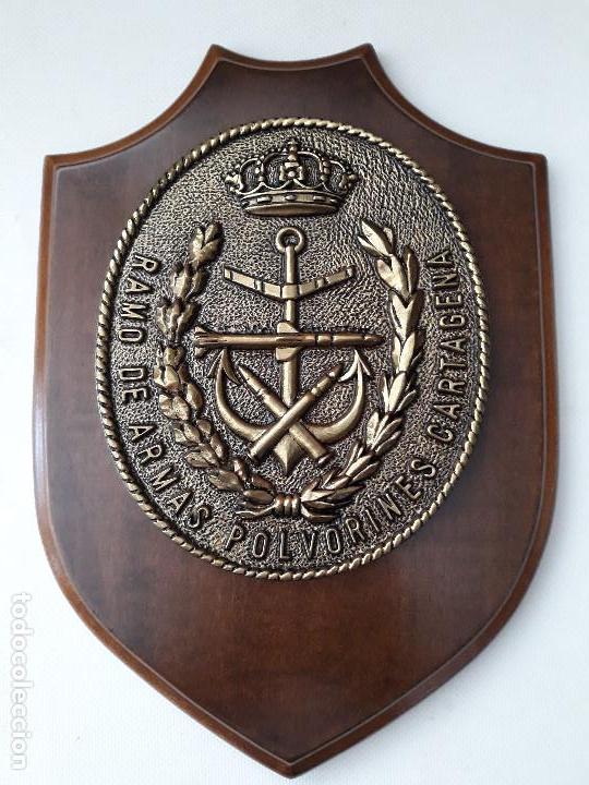 Military Antiques: Metopa naval. Ramo de armas polvorines - Cartagena.