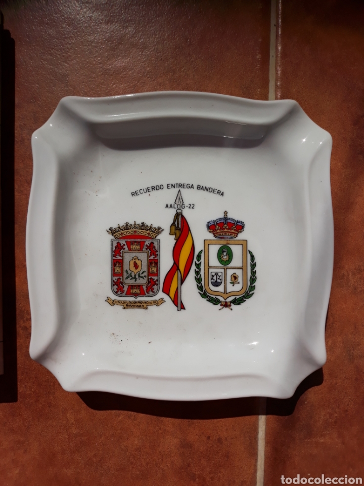 Military Antiques: Cenicero entrega de bandera AALOG 21 Granada