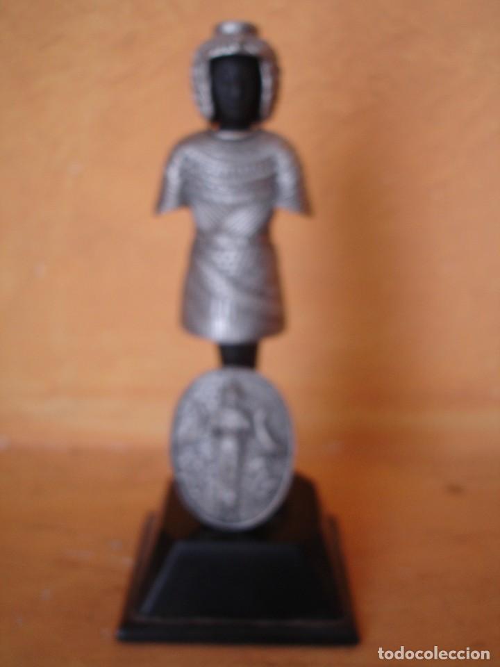 Military Antiques: ESTATUILLA METAL GUERRERA EGIPCIA 20CM ALTO EDICION LUJO