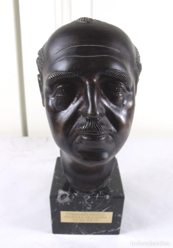Militaria: BUSTO CABEZA DE FRANCISCO FRANCO CAUDILLO DE ESPA&Ntilde;A 1936-1975