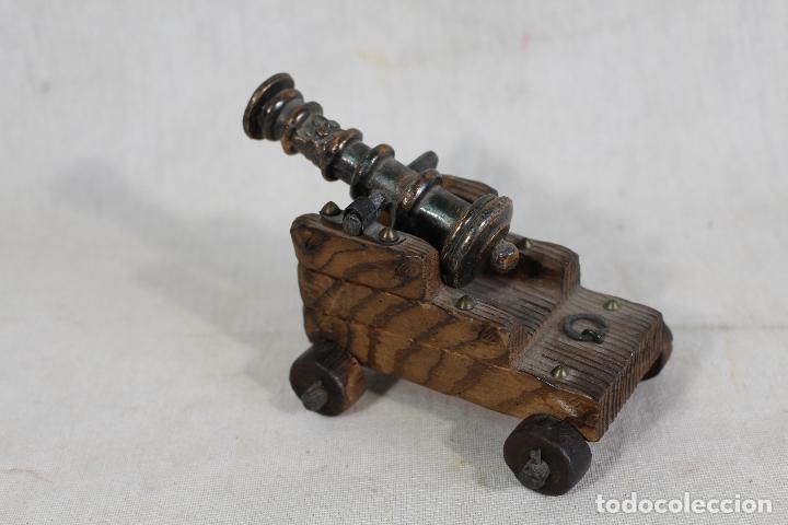 Military Antiques: CA&Ntilde;ON EN MINIATURA, REALIZADO EN METAL y MADERA