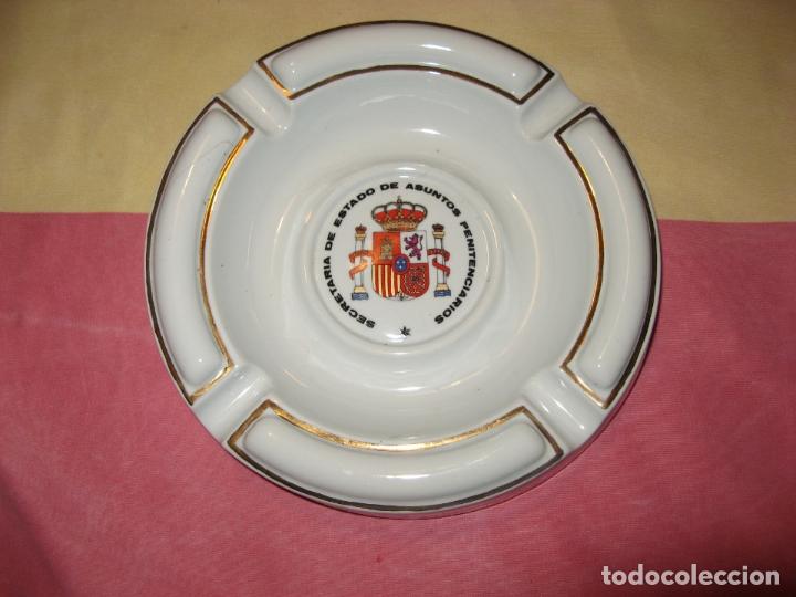 Military Antiques: cenicero de ceramica de la secretaria de estado de asuntos penitenciarios