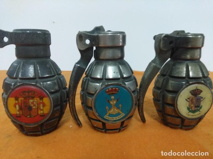 Militaria: 4 GRANADAS DE MANO PI&Ntilde;A ESTILO MK II AMERICANA SEGUNDA GUERRA MUNDIAL PARA MECHERO
