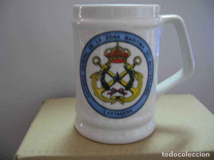 Military Antiques: JARRA CERVEZA  CAPITANIA GENERAL DE LA ZONA MARITIMA DEL MEDITERRANEO, CARTAGENA