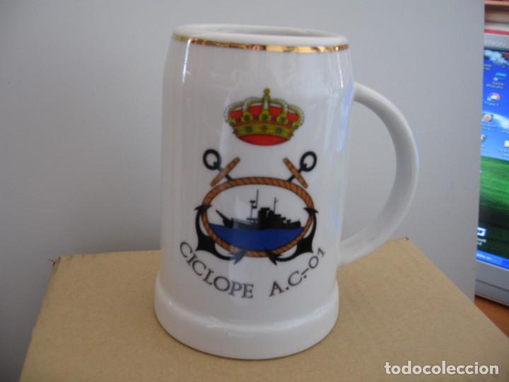 Military Antiques: JARRA CERVEZA CICLOPE A.C.-01