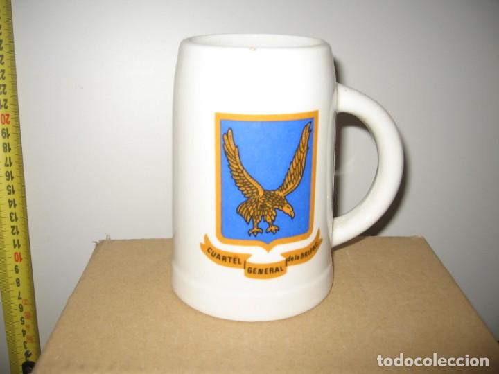 Military Antiques: JARRA CERVEZA CUARTEL GENERAL DE LA BRIPAC.