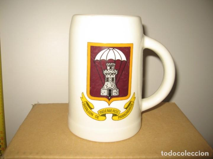 Military Antiques: JARRA CERVEZA BATALLON INGENIEROS PARACAIDISTA.