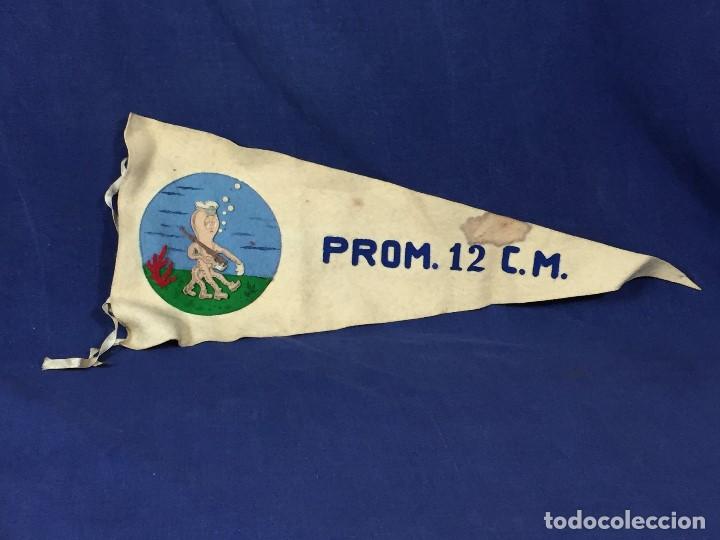 Military Antiques: BANDERIN ARMADA MILITAR FIELTRO PROMOCION MARINA 12 C.M. ORIGINAL MITAD S XX 50X21CMS