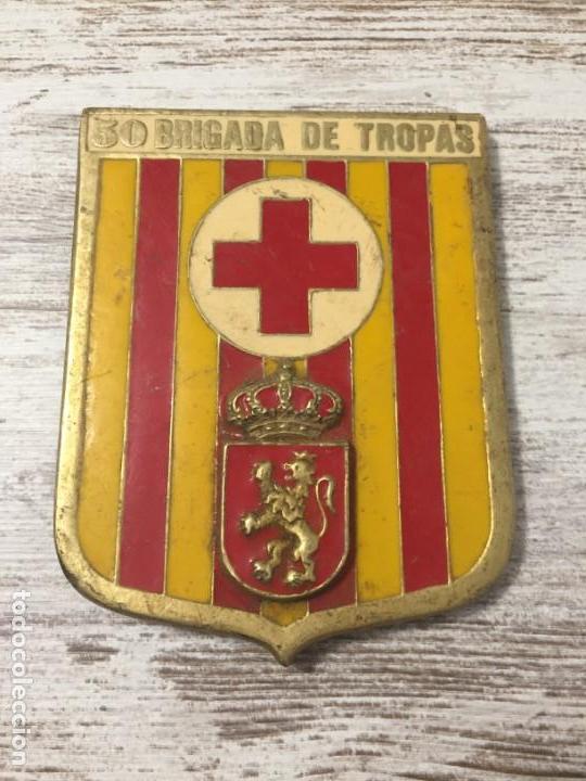 Military Antiques: PLACA 50 BRIGADA DE TROPAS ARAGON CRUZ ROJA