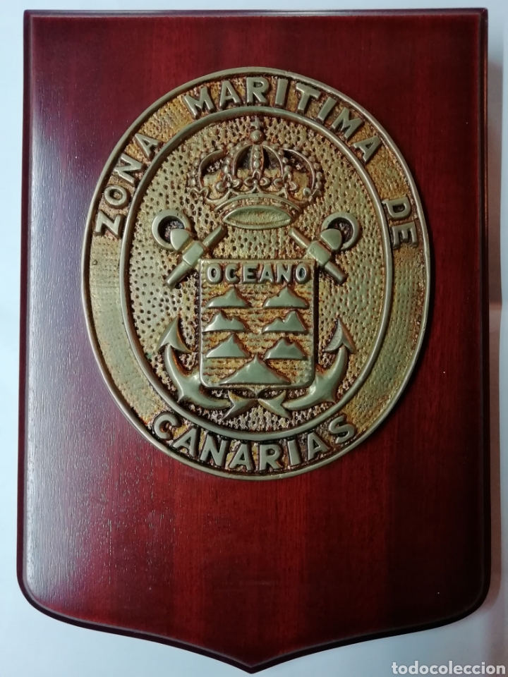 Military Antiques: Metopa de Bronce Zona mar&iacute;tima de Canarias