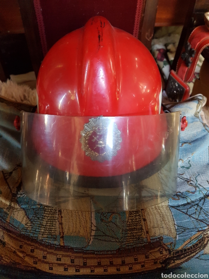 Military Antiques: ANTIGUO CASCO DE BOMBEROS
