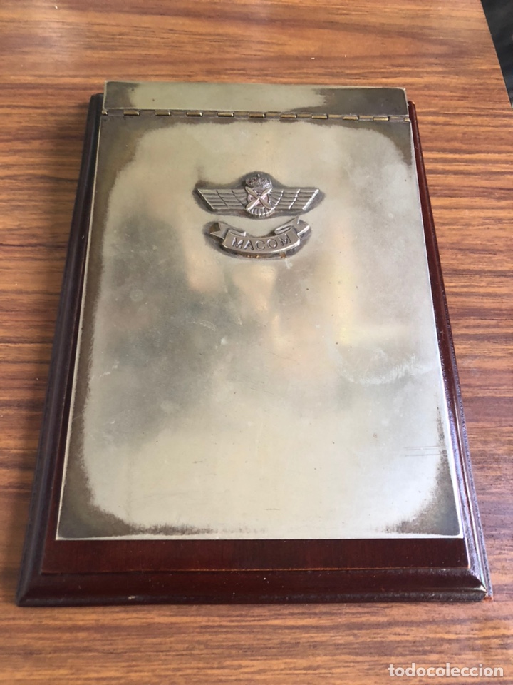 Military Antiques: Mando a&eacute;reo de combate-MACOM-Aviaci&oacute;n espa&ntilde;ola-Porta cartillas antiguo alpaca.