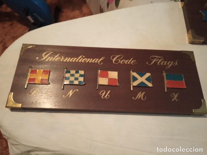Militaria: LOTE 2 METOPAS INTERNACIONAL CODE FLAGS - Foto 3