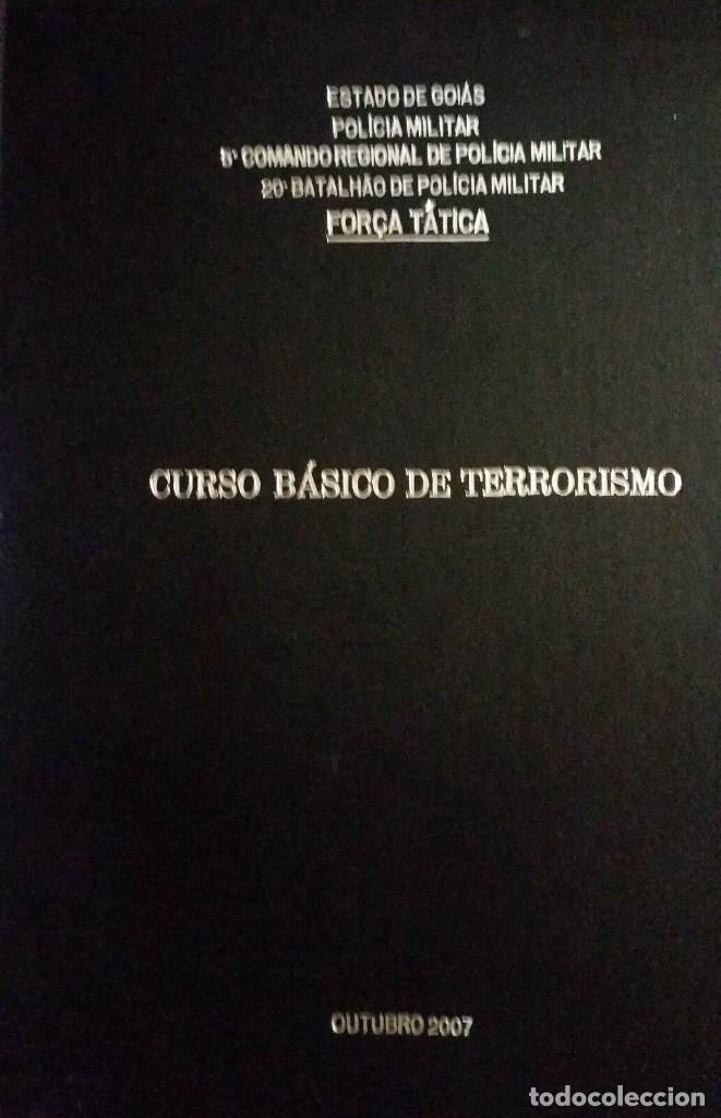 Military Antiques: CARTAPACIO  CURSO BASICO TERRORISMO ,POLICIA MILITAR BRASIL.EXT.SIMIL PIEL.INTERIOR TERCIOPELO.