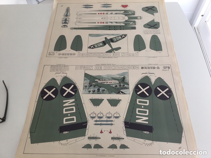 Military Antiques: Bombardero recortable , plancha de 1939