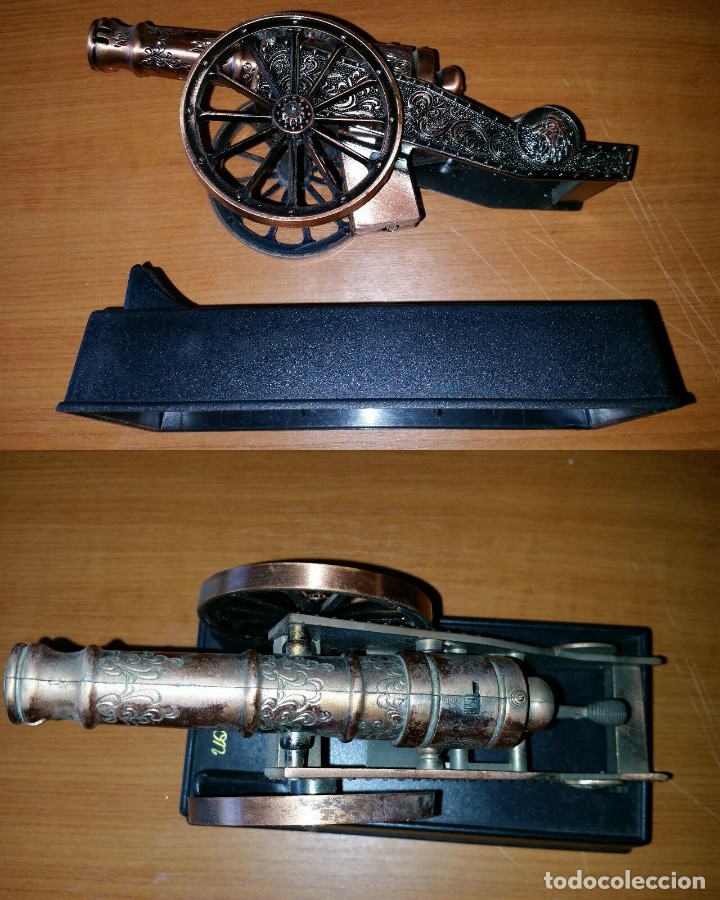 Military Antiques: MECHERO CA&Ntilde;ON.PEANA PLASTICO .METALICO.TAMA&Ntilde;O 20X8X8 CMS APROX.