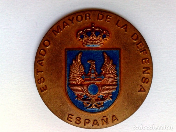 Militaria: PLACA DE METAL Y ESMALTE,ESTADO MAYOR DE LA DEFENSA,ESPA&Ntilde;A