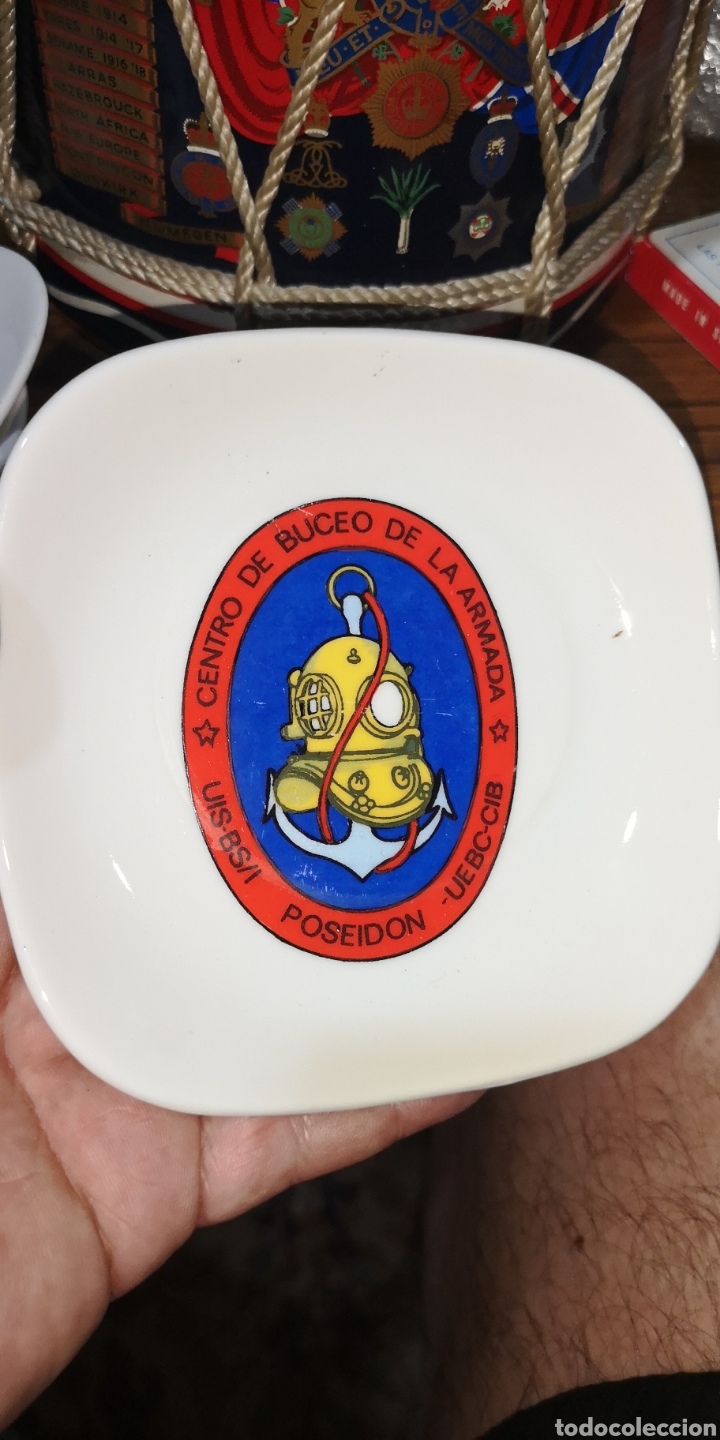Military Antiques: Plato cenicero del centro de buceo de la Armada Poseid&oacute;n