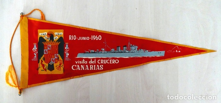 Military Antiques: ARMADA ESPA&Ntilde;OLA. CRUCERO CANARIAS. BANDER&Iacute;N HIST&Oacute;RICO