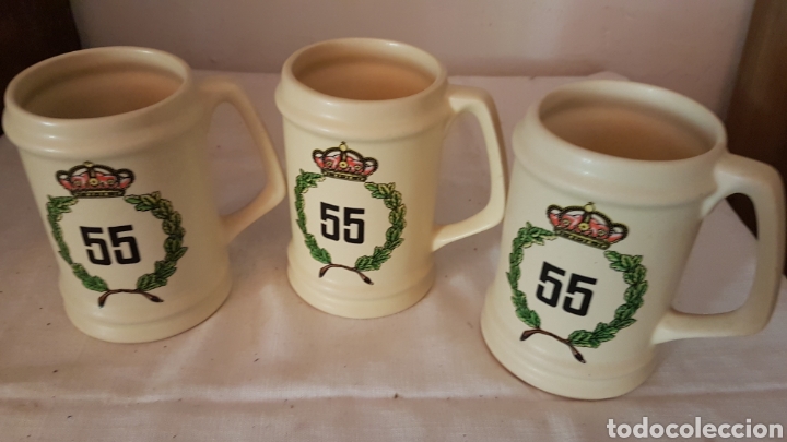 Military Antiques: 3 jarras regimiento 55 wad ras