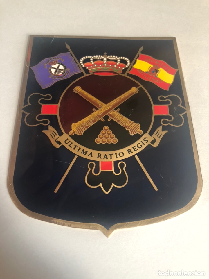 Military Antiques: REGIMIENTO ARTILLERIA N&ordm;17-ULTIMA RATIO REGIS-EMBLEMA ESLMALTADO.