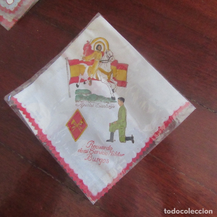 Military Antiques: muy antiguo pa&ntilde;uelo militar recuerdo de burgos