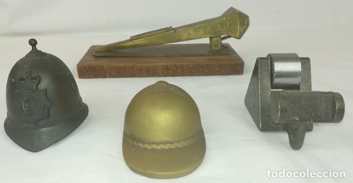 Military Antiques: LOTE DE 4 OBJETOS ANTIGUOS DE ESCRITORIO