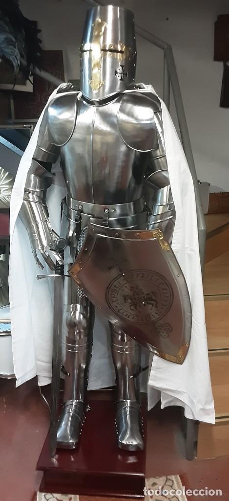Military Antiques: Armadura de soldado templario. s. XIII. Completa. &Uacute;til. R&eacute;plica nueva a estrenar.