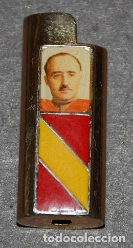 Militaria: PORTA MECHERO BANDERA DE ESPA&Ntilde;A FRANCO A&Ntilde;OS 70