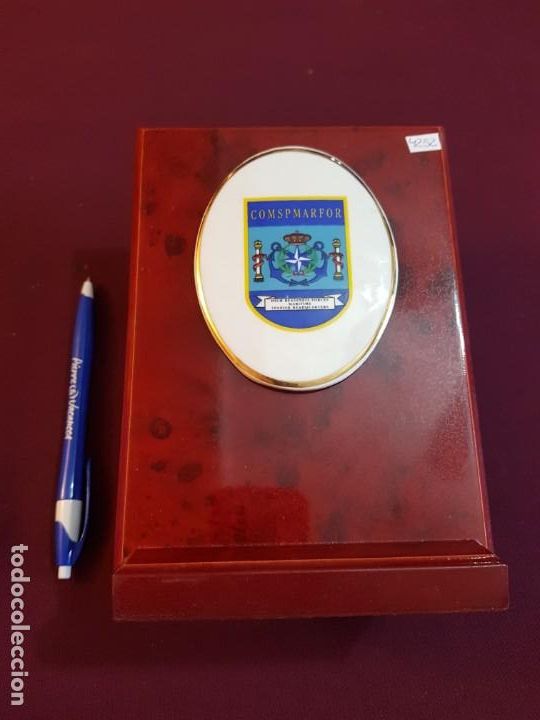 Militaria: METOPA DE SOBREMESA COMSPMARFOR. MISION OTAN. ARMADA ESPA&Ntilde;OLA