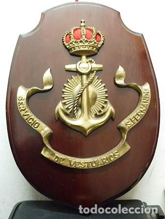 Military Antiques: METOPA SERVICIO DE VESTUARIO S. FERNANDO - BRONCE SOBRE MADERA - MET-185