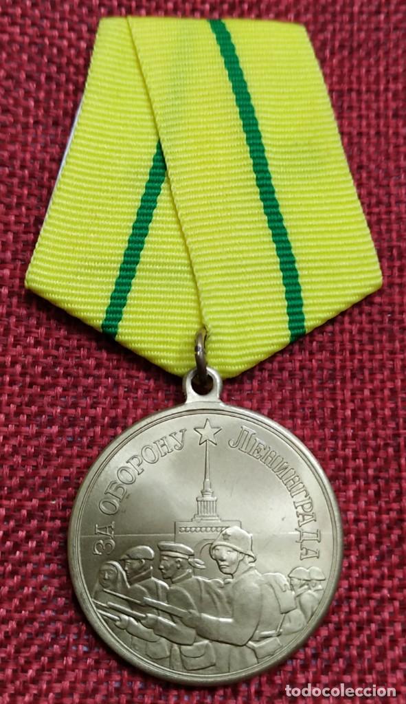 Militaria: URSS - CCCP- Uni&oacute;n Sovi&eacute;tica &ndash; Medalla Por la defensa de Leningrado